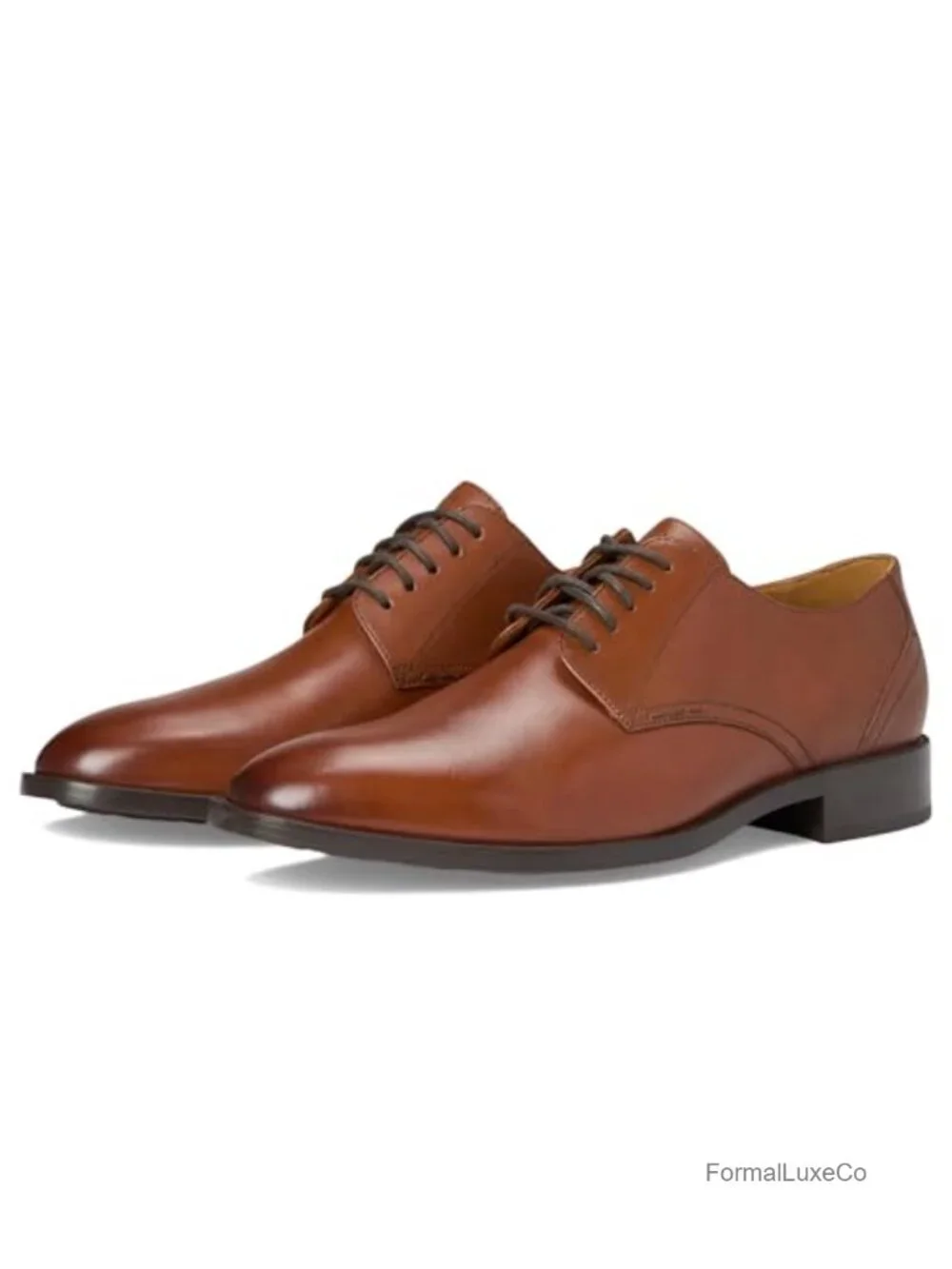Plain Toe Oxford Dress Shoes Leather Lace-Up Comfort Formal